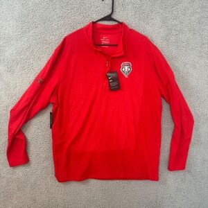 Nike Dri-FIT Lobos Pullover Mens Red Long Sleeve Training‎ Shirt NWT